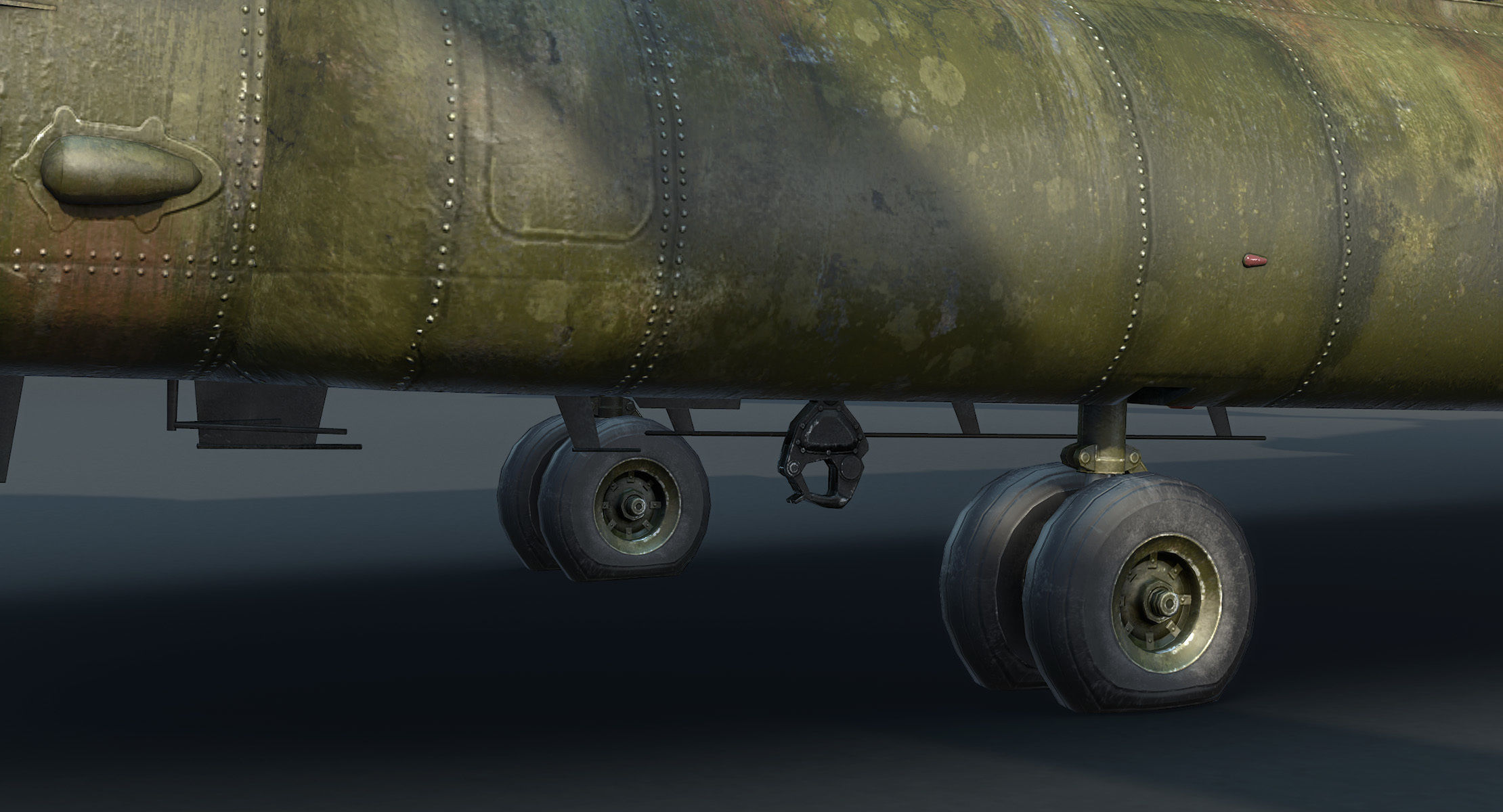 CH-47 Chinook Wrecked Low-poly 3D model_10