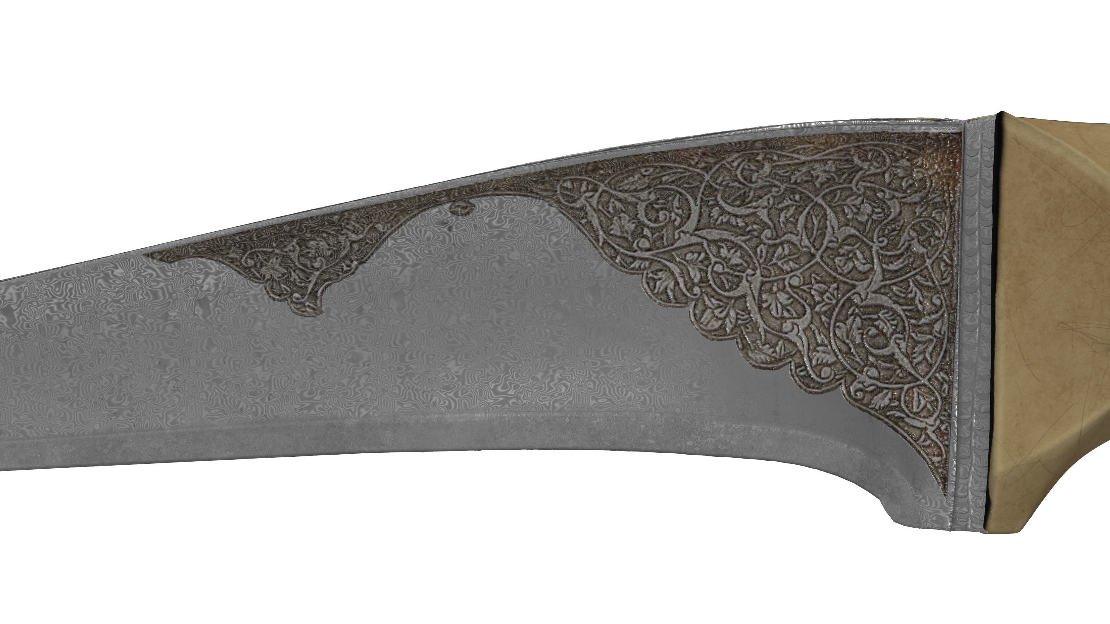 PESH-KABZ samurai sword 3D model_12