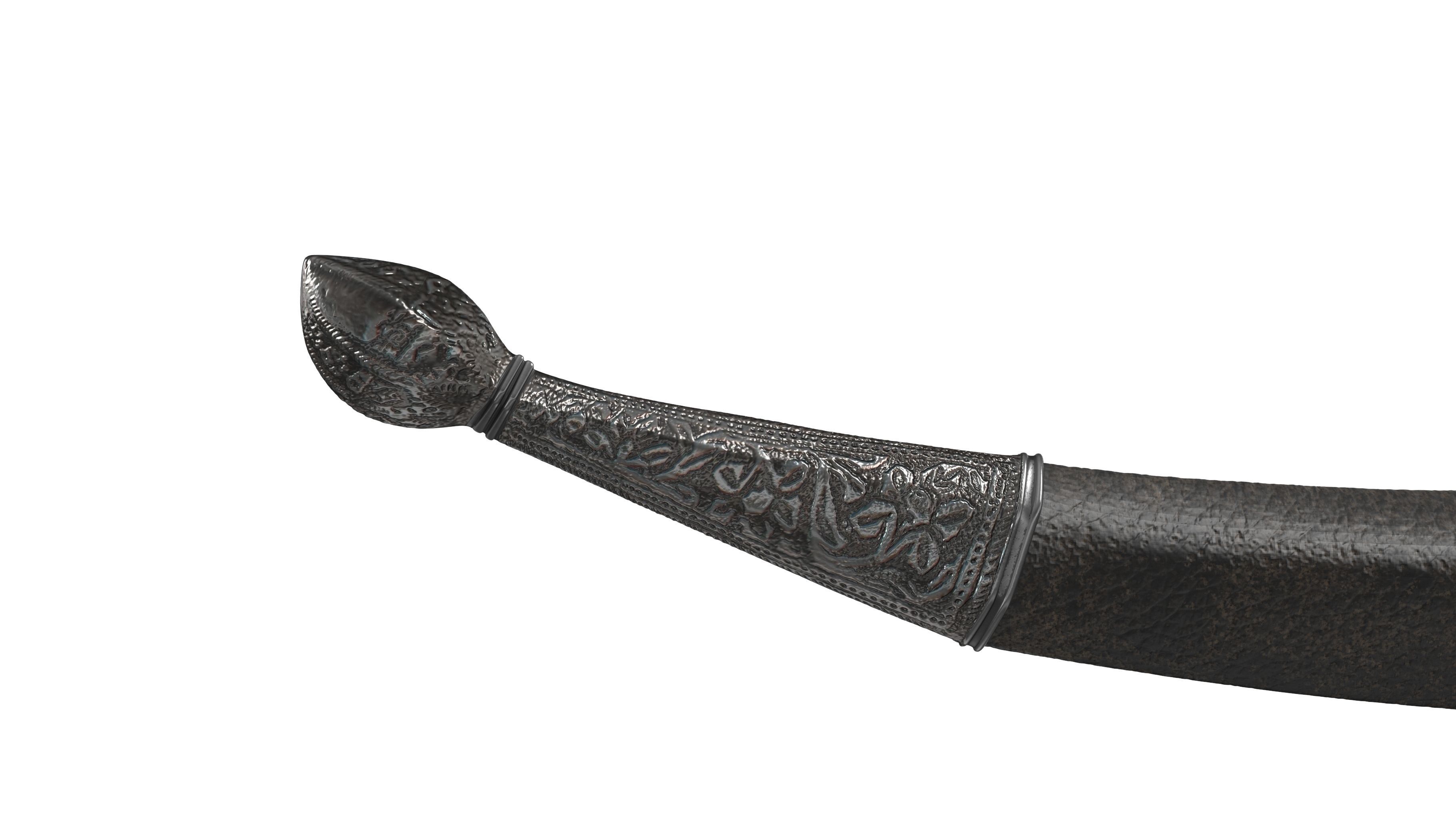PESH-KABZ samurai sword 3D model_14