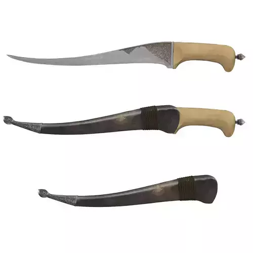 PESH-KABZ samurai sword 3D model