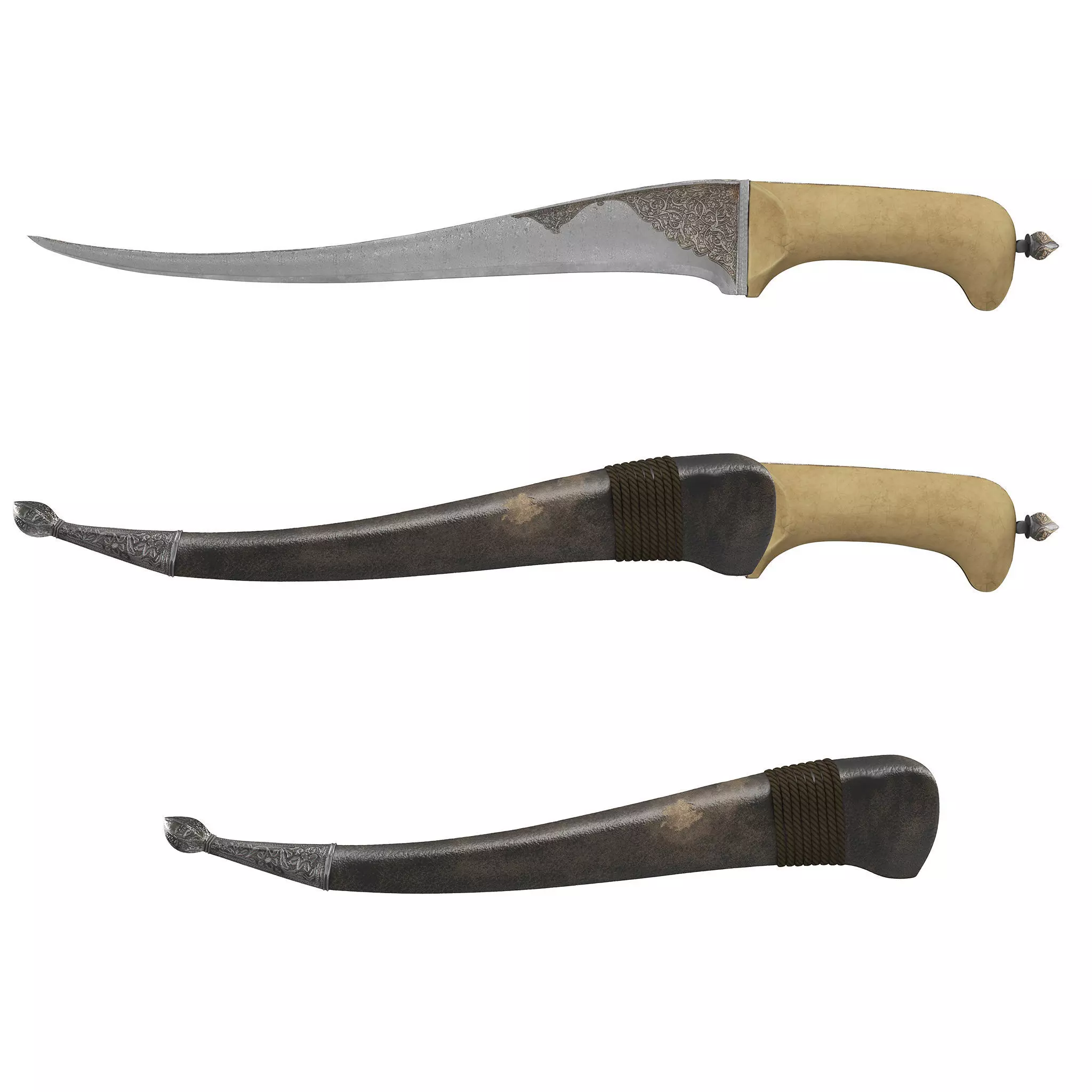 PESH-KABZ samurai sword 3D model_0