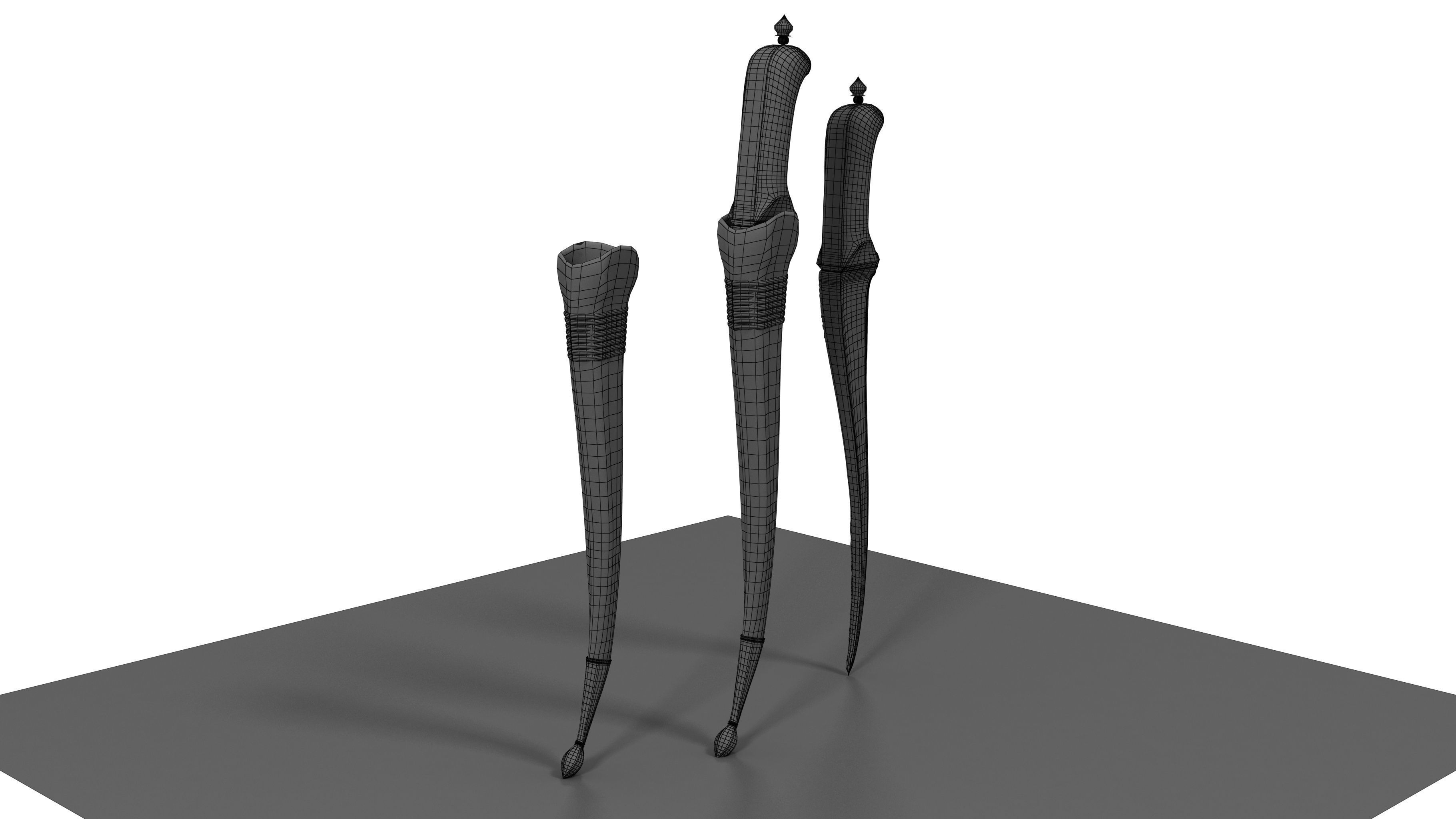 PESH-KABZ samurai sword 3D model_4