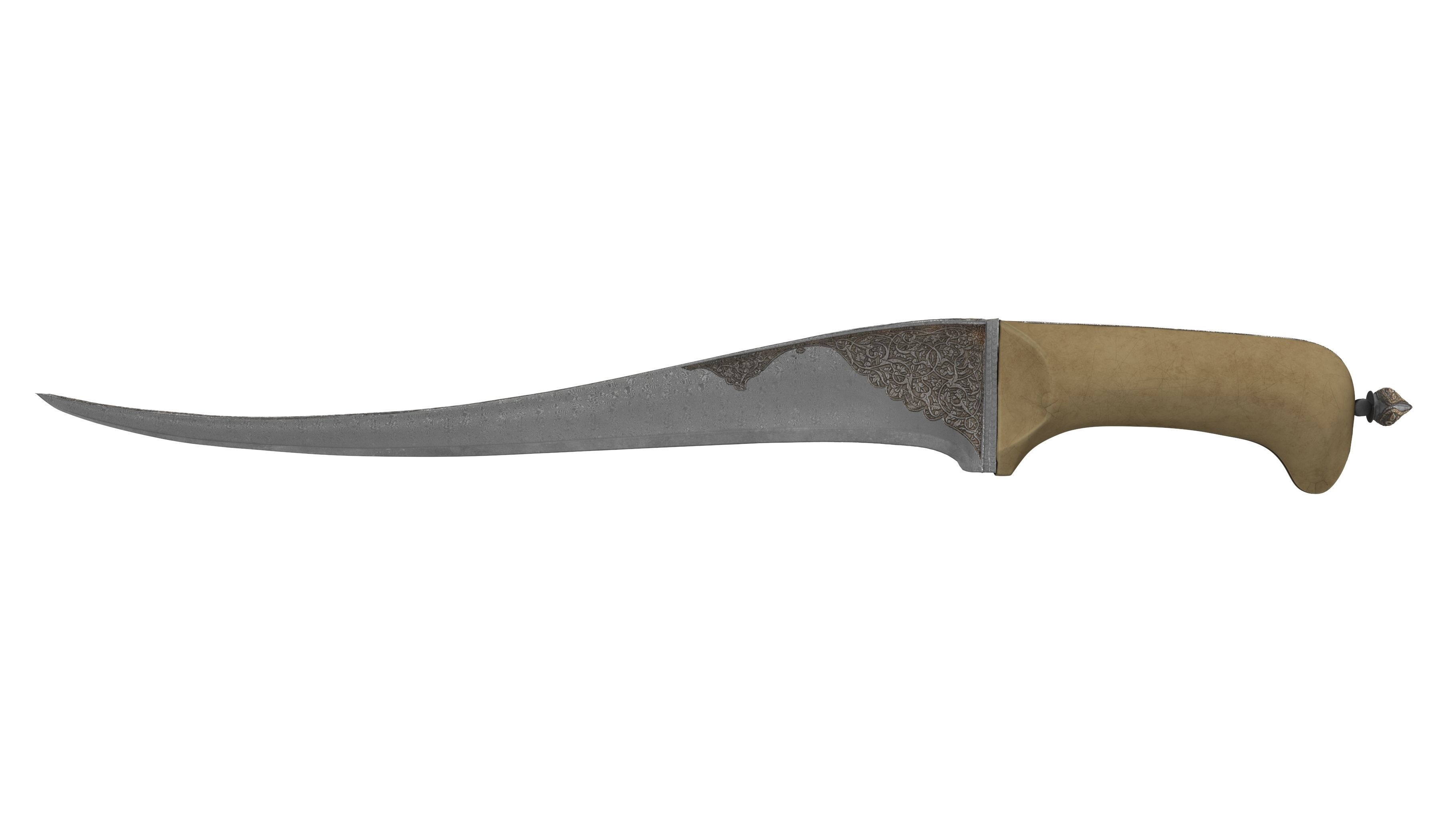 PESH-KABZ samurai sword 3D model_10