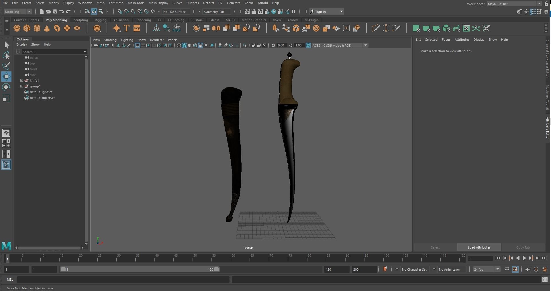 PESH-KABZ samurai sword 3D model_6