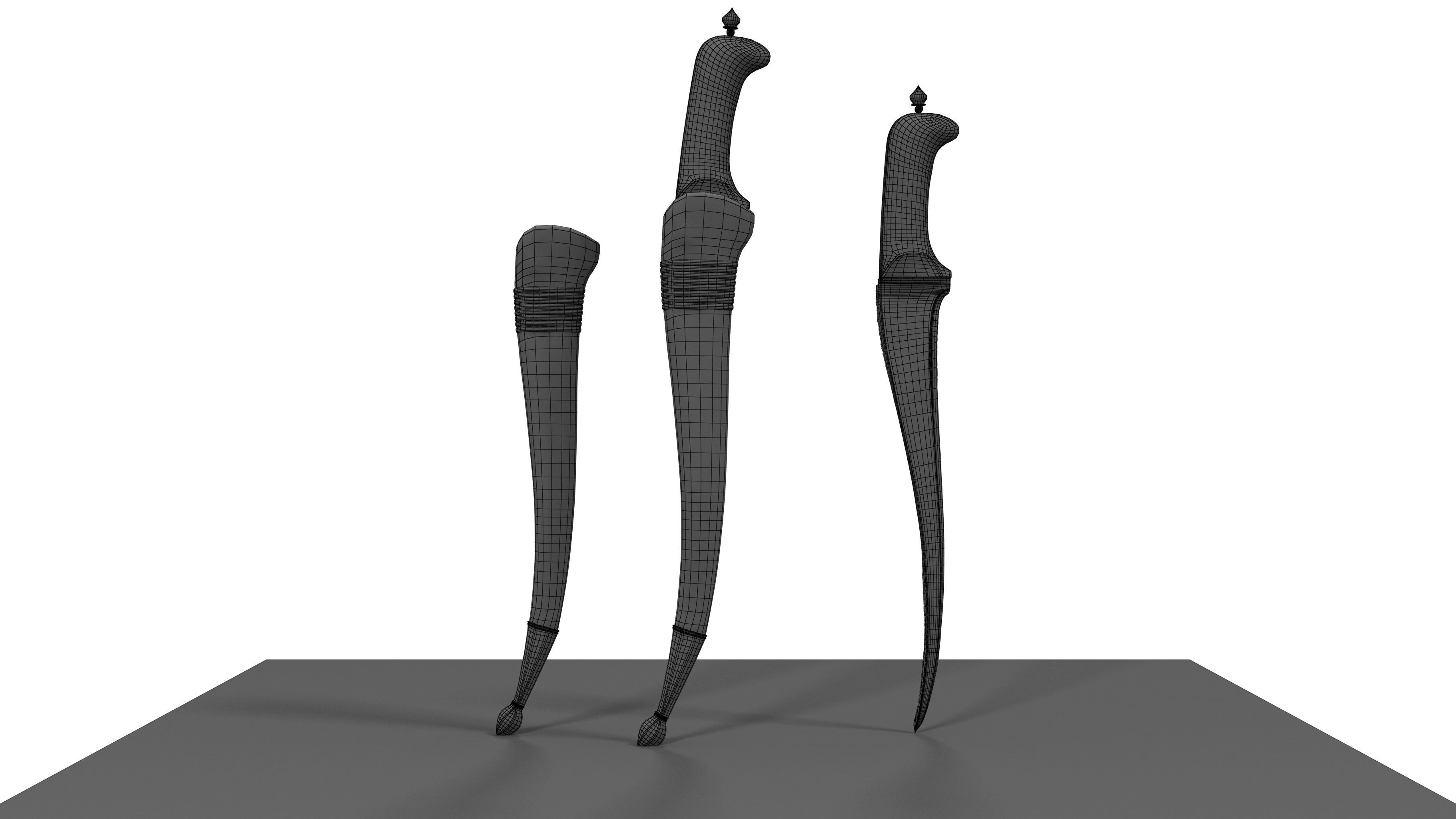 PESH-KABZ samurai sword 3D model_5