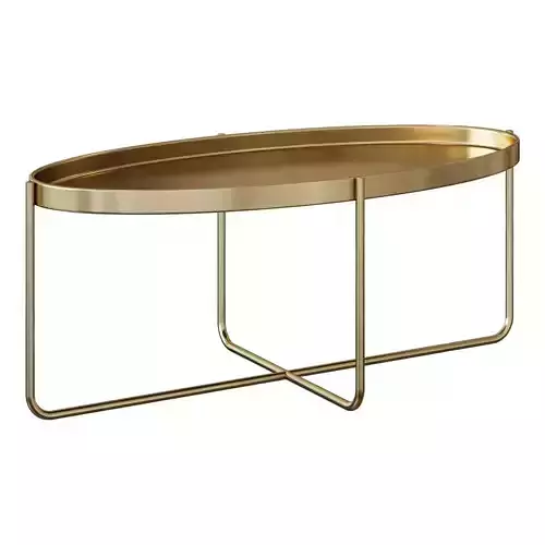 COFFEE TABLE GAULTIER MODERN GOLD OVAL COFFEE TABLE