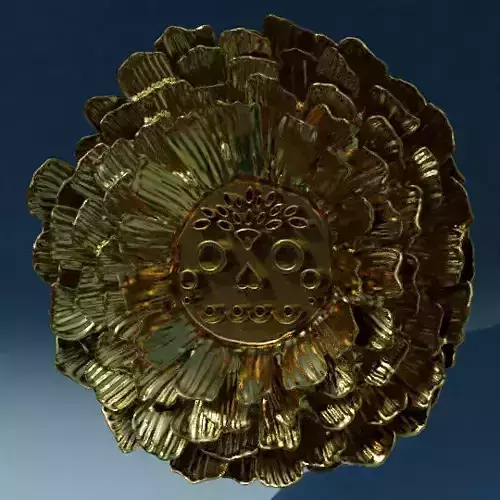 cempasuchil mexican flower pendant 3D print model