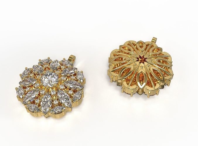 pendant gems 3D print model