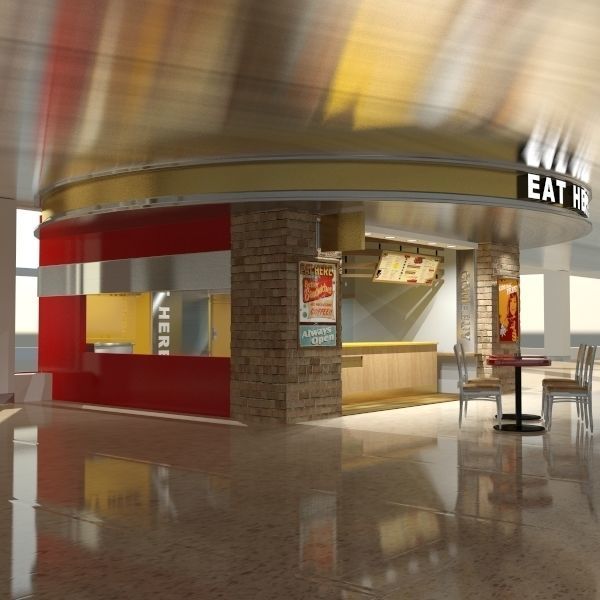 Fast Food Kiosk 3D model_2