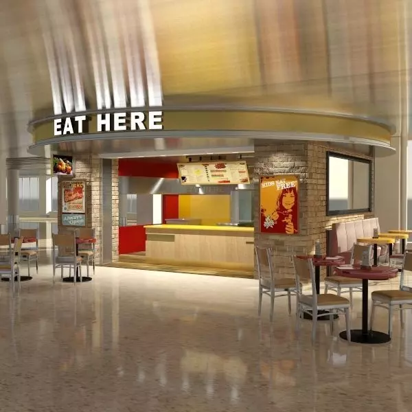 Fast Food Kiosk 3D model_0