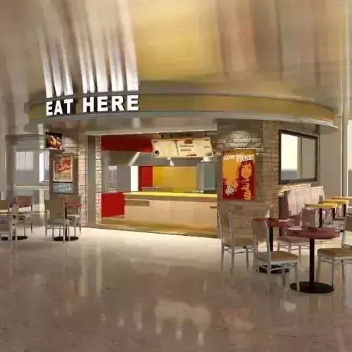 Fast Food Kiosk 3D model