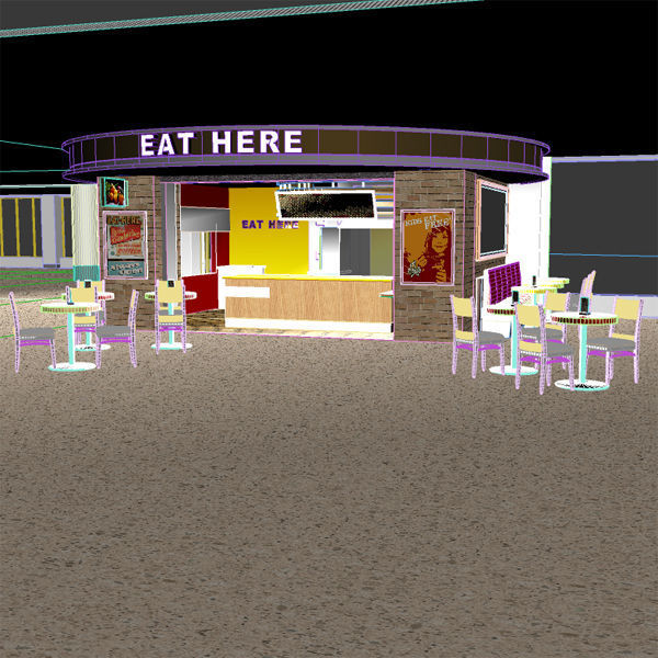 Fast Food Kiosk 3D model_4