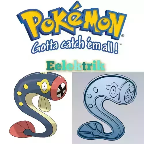 Amazing Pokemon Eelektrik Cookie Cutter Stamp Cake Decorating 