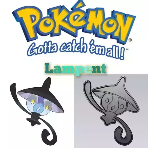 Amazing Pokemon Lampent Cookie Cutter Stamp Cake Decorating 