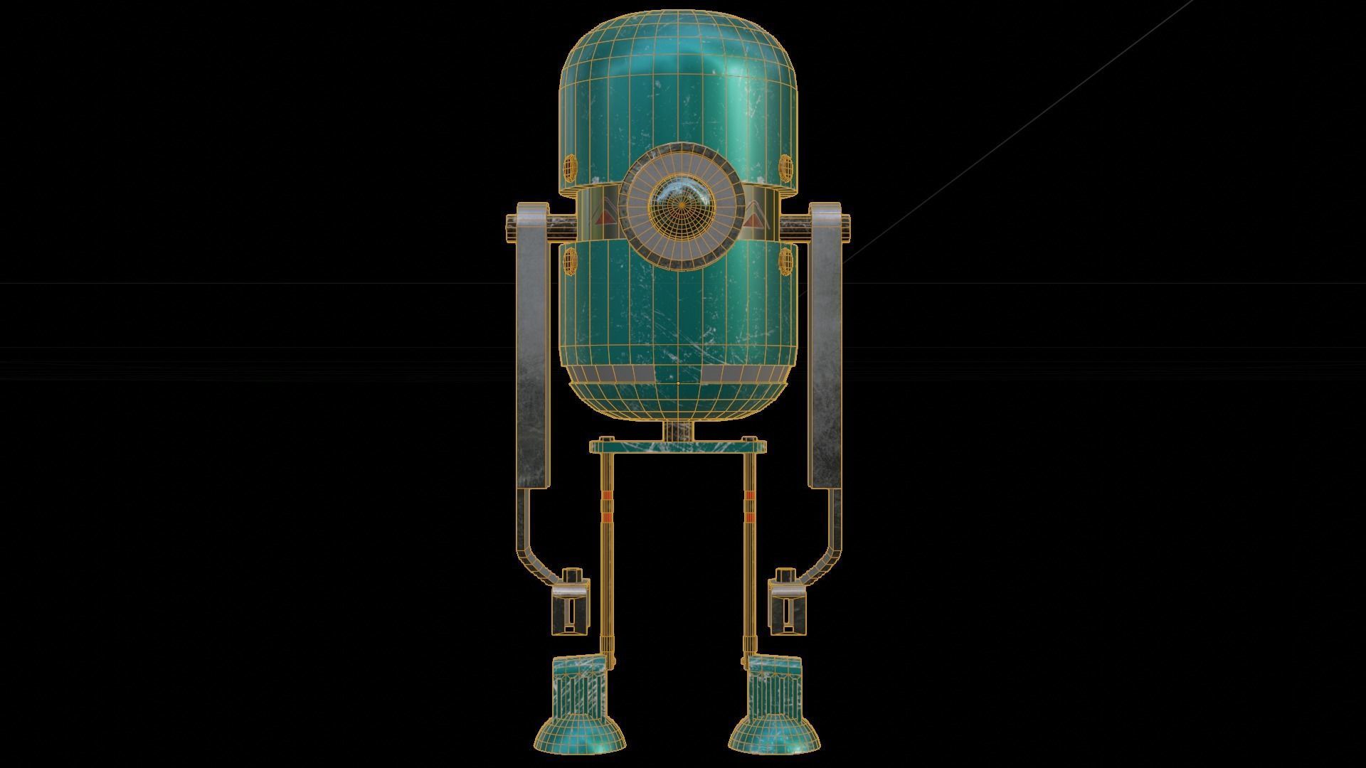 Robot Game Ready - Low Poly PBR 3d model Low-poly 3D model_1