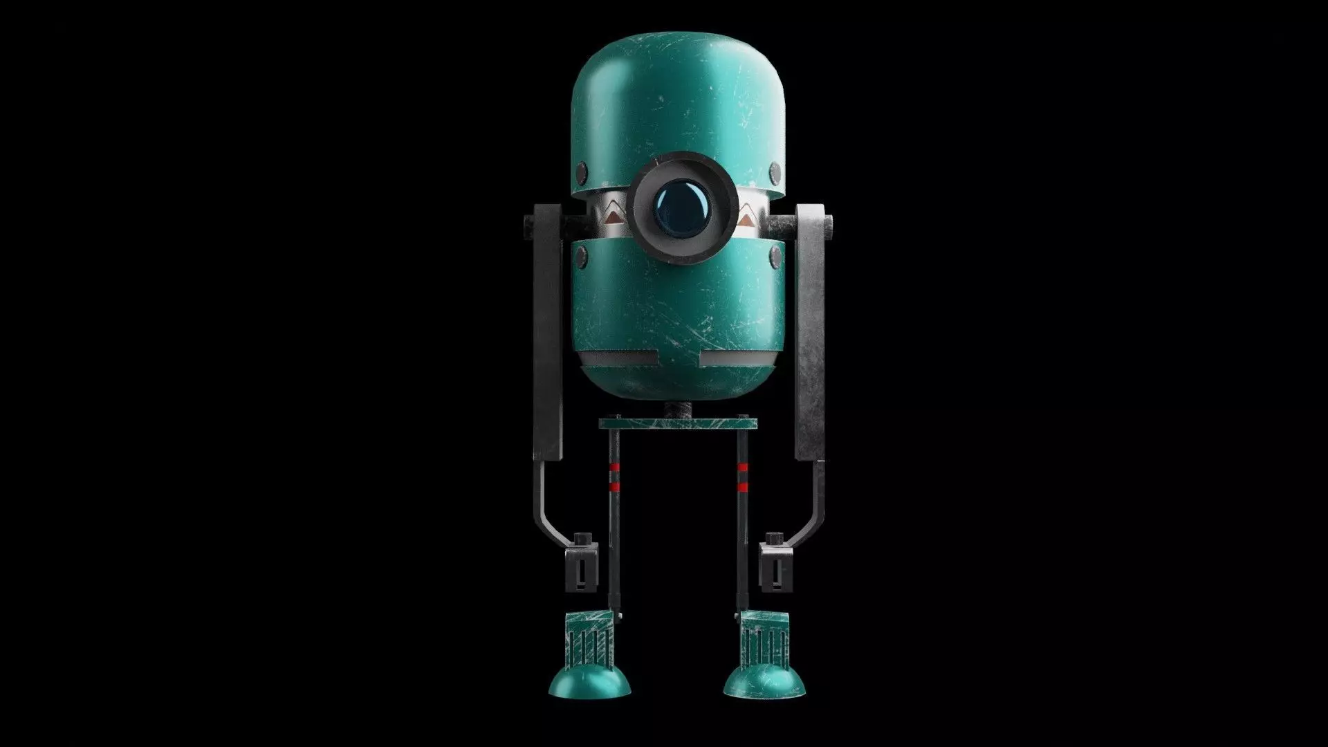 Robot Game Ready - Low Poly PBR 3d model Low-poly 3D model_0