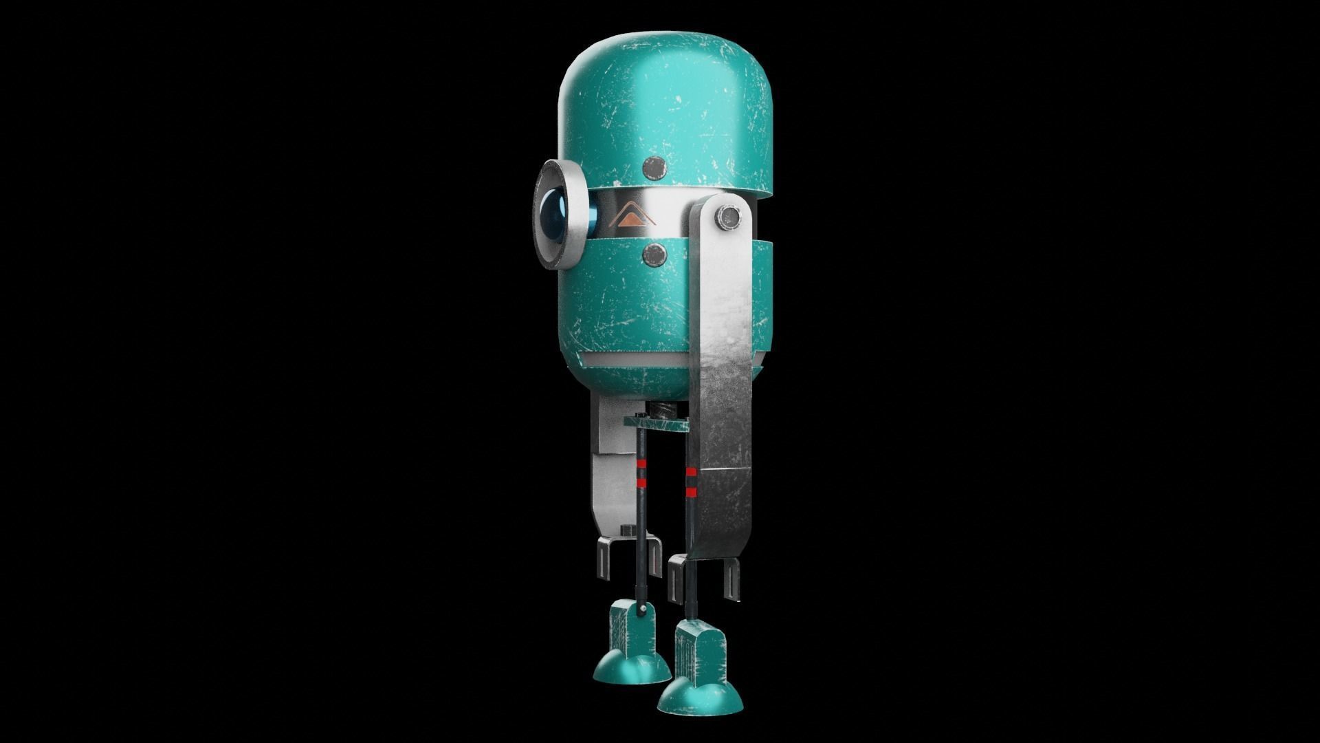 Robot Game Ready - Low Poly PBR 3d model Low-poly 3D model_3