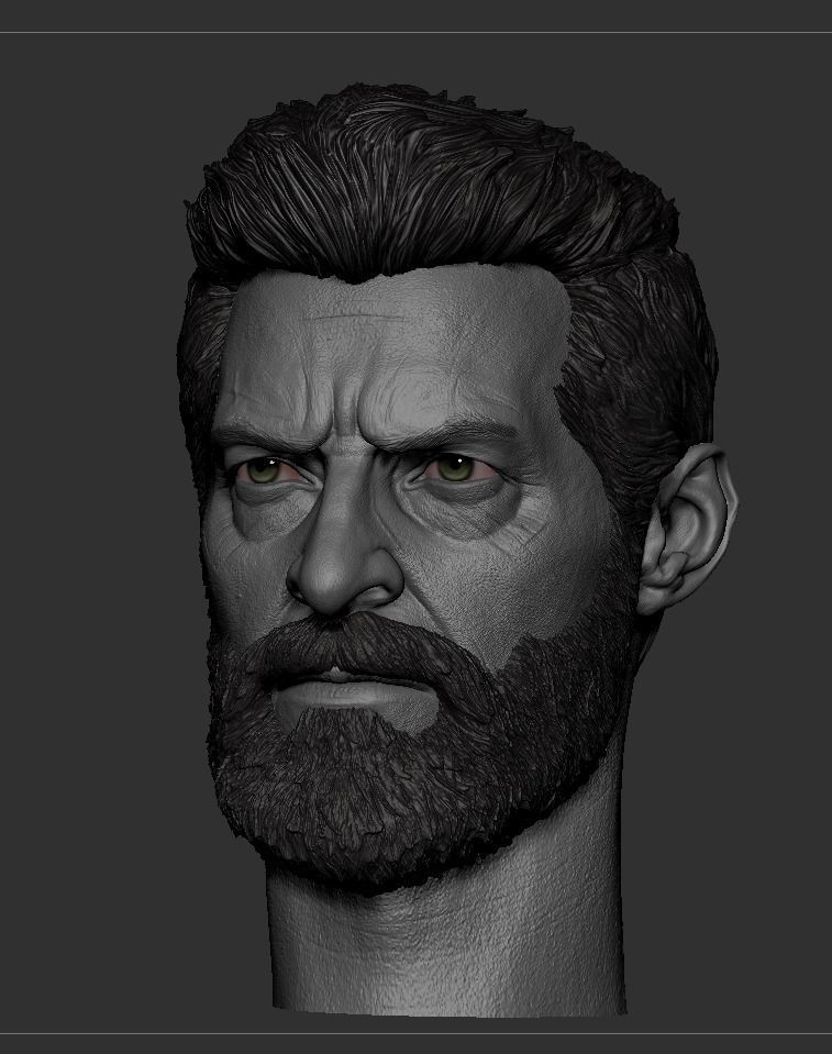 Logan Hugh jackman Head  3D print model_6