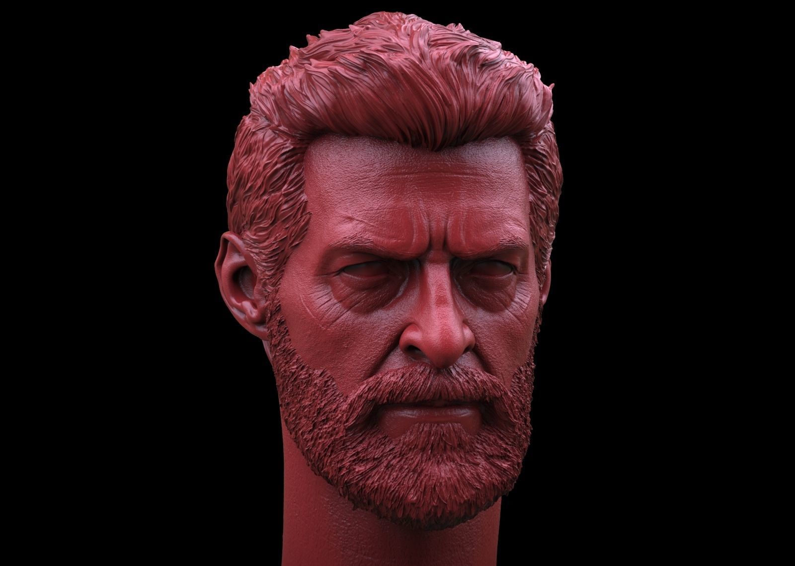 Logan Hugh jackman Head  3D print model_1