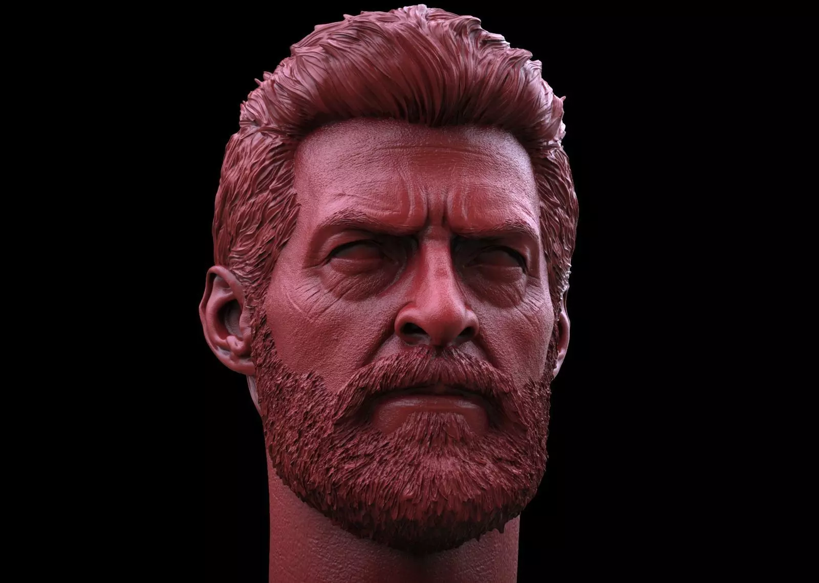 Logan Hugh jackman Head  3D print model_0
