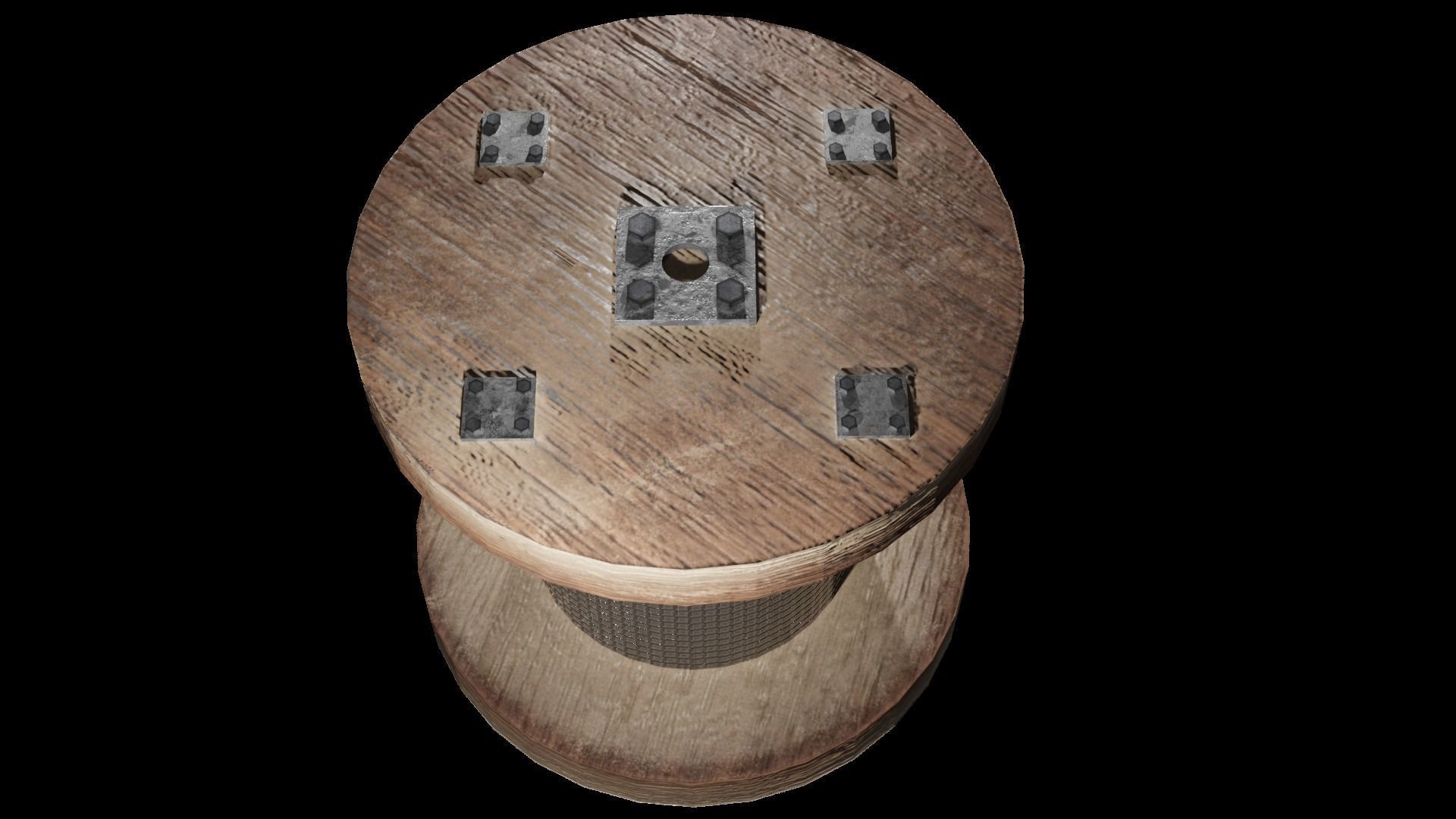 Pulley Game Ready - Low Poly PBR 3D Model Low-poly 3D model_6