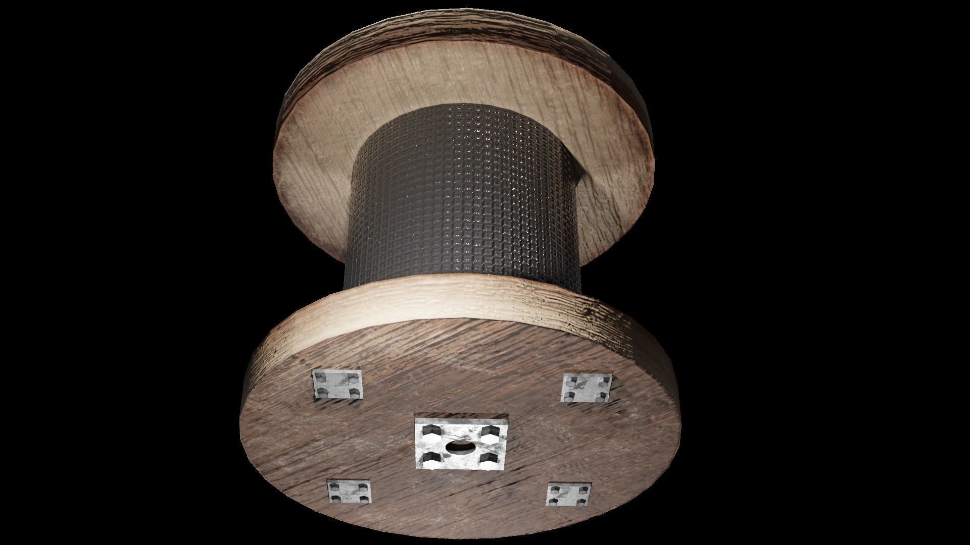 Pulley Game Ready - Low Poly PBR 3D Model Low-poly 3D model_5