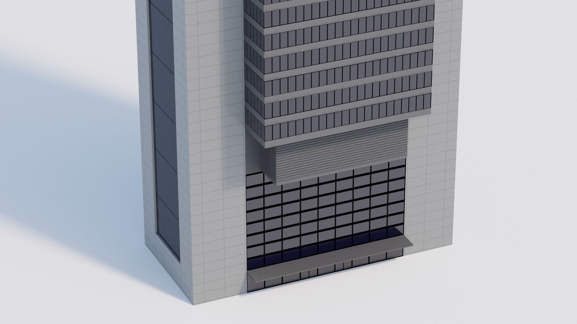 Cepsa Tower Madrid Low-poly 3D model_10