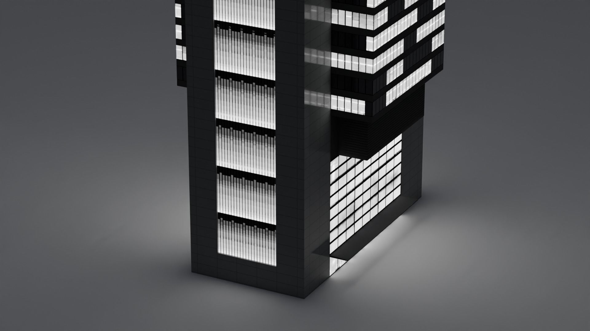 Cepsa Tower Madrid Low-poly 3D model_13