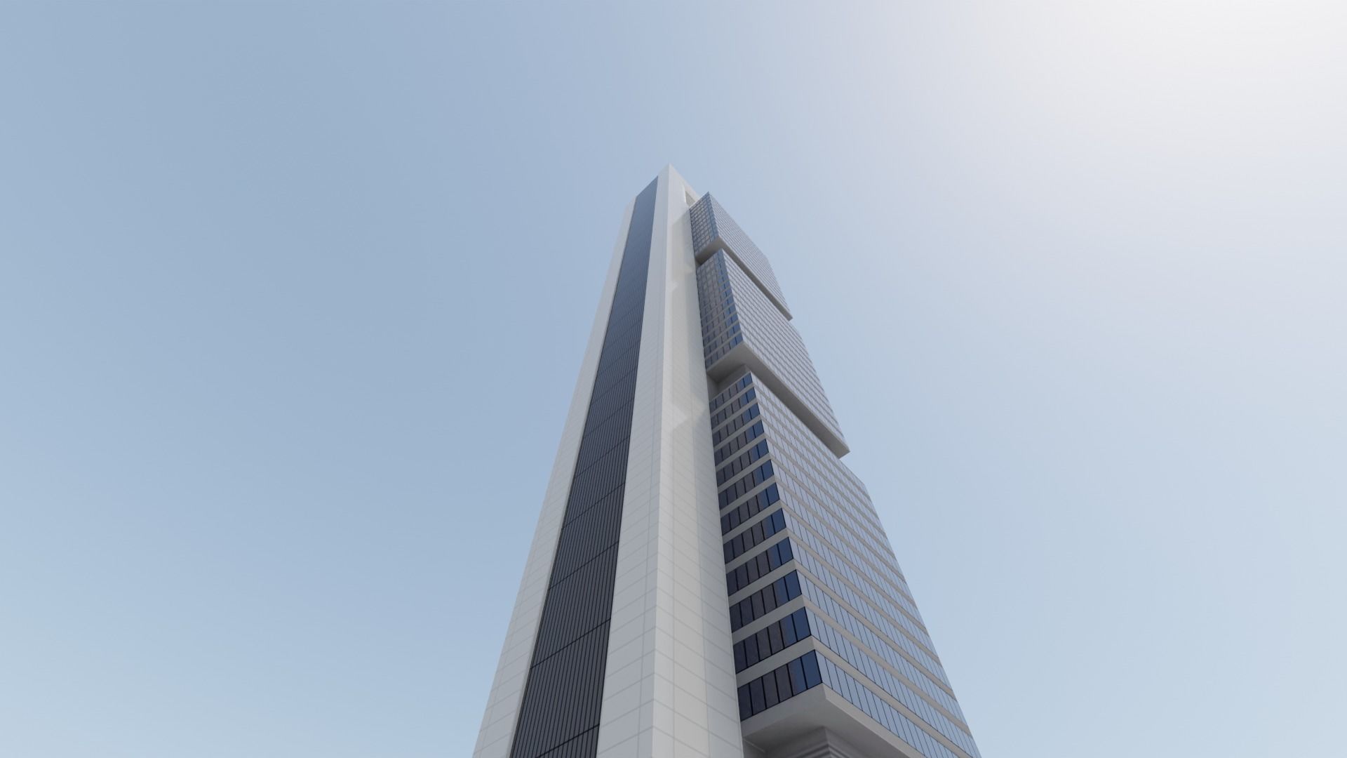 Cepsa Tower Madrid Low-poly 3D model_4
