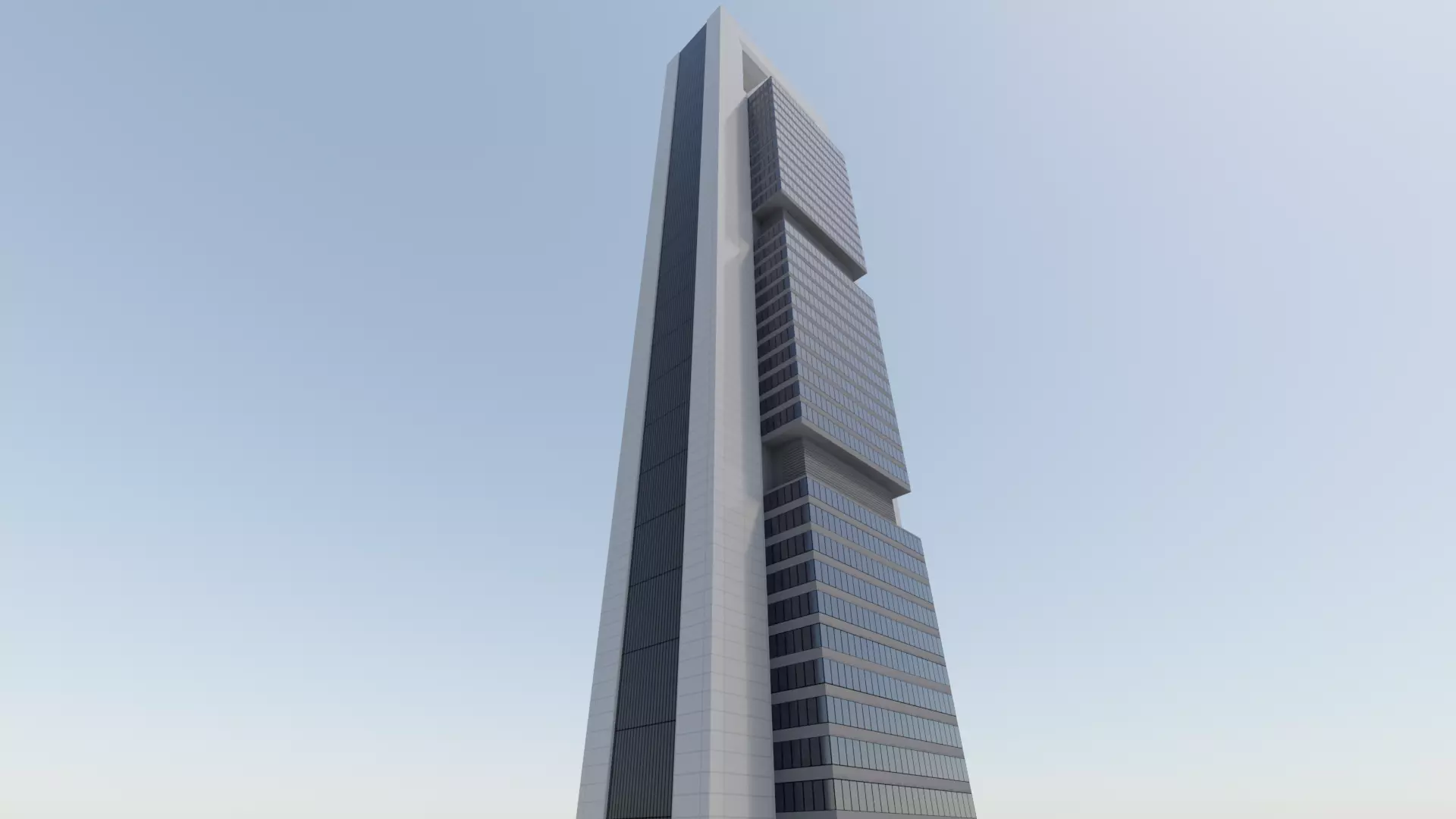 Cepsa Tower Madrid Low-poly 3D model_0
