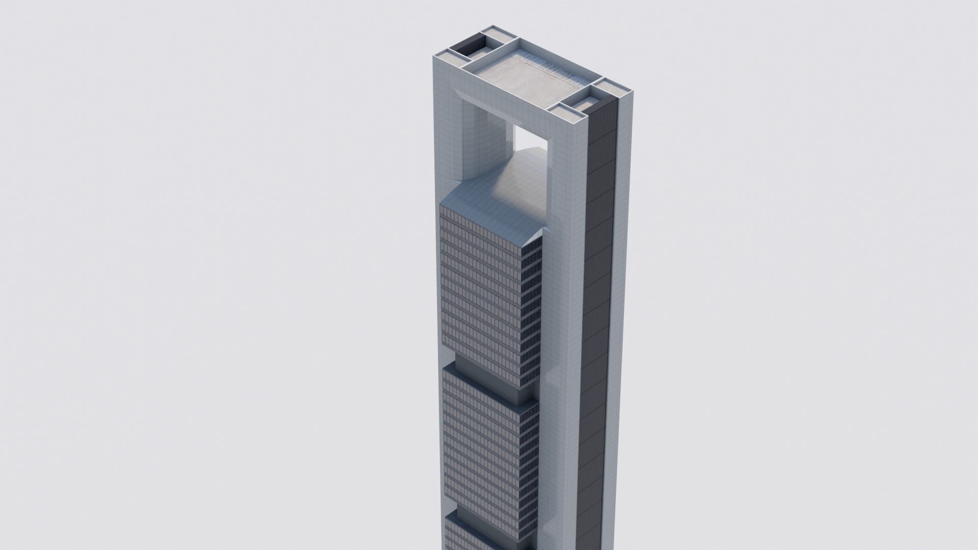 Cepsa Tower Madrid Low-poly 3D model_11