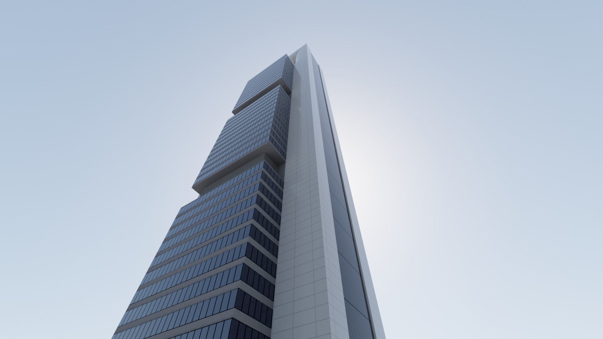 Cepsa Tower Madrid Low-poly 3D model_2