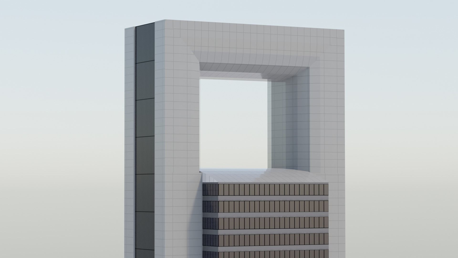 Cepsa Tower Madrid Low-poly 3D model_6