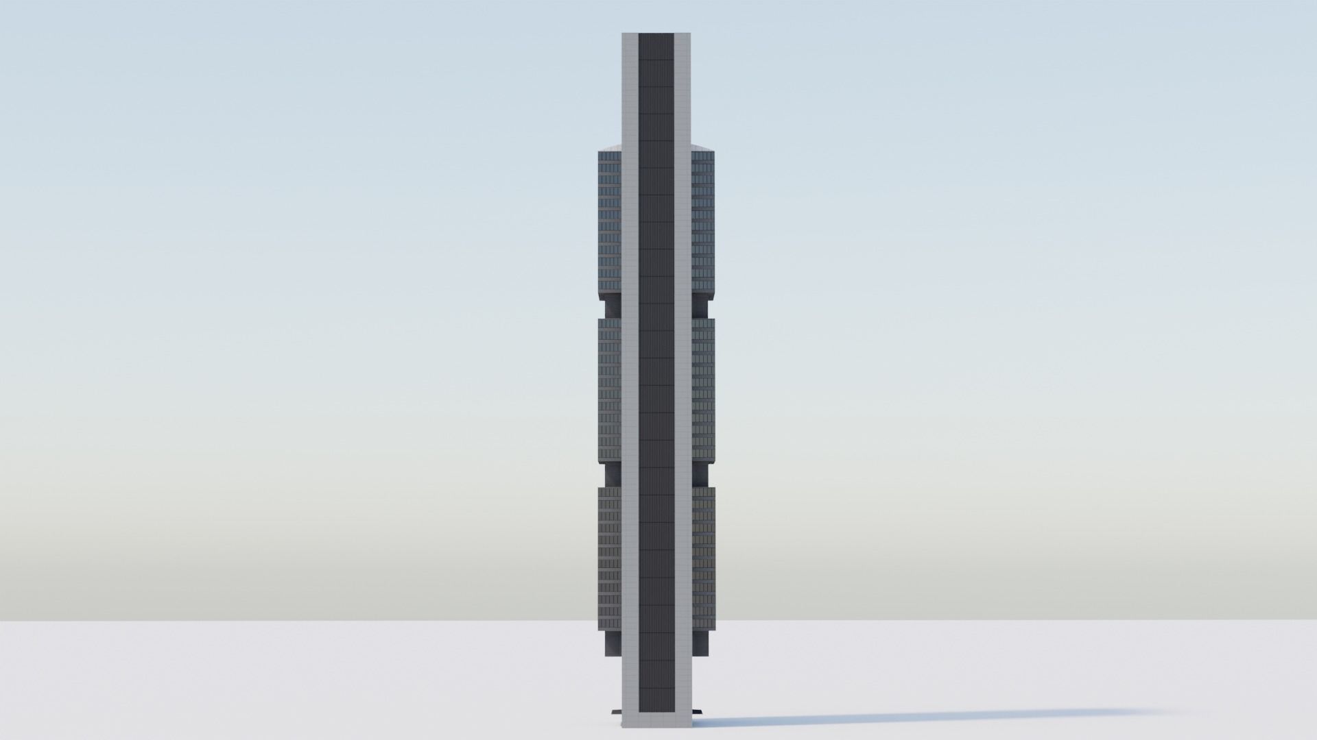 Cepsa Tower Madrid Low-poly 3D model_9