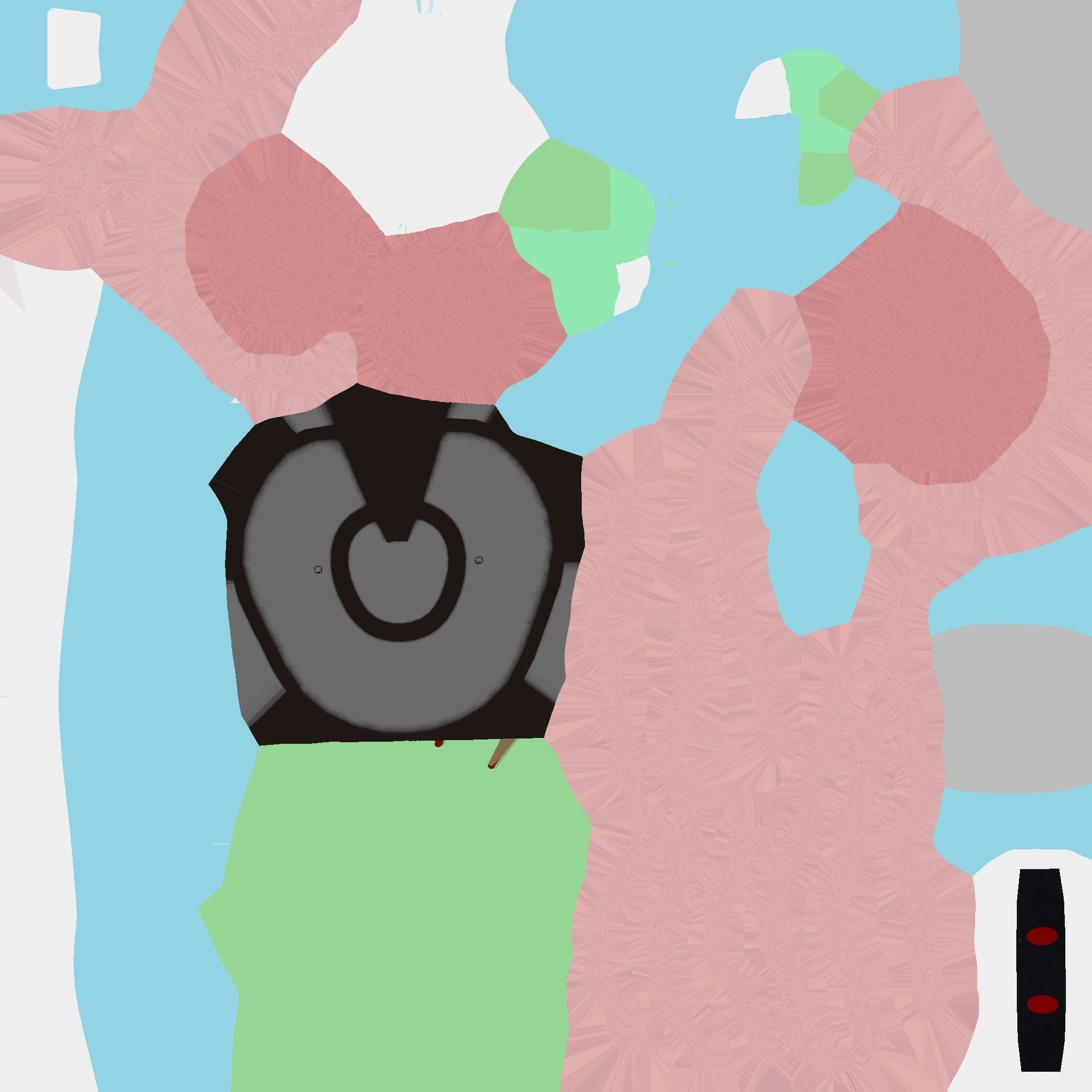 SciFi Brain Helmet 08 Faces - Character Design Fashion Low-poly 3D model_26