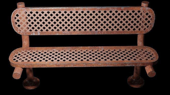 Bench - PBR Game ready - Low - Poly 3d model Low-poly 3D model