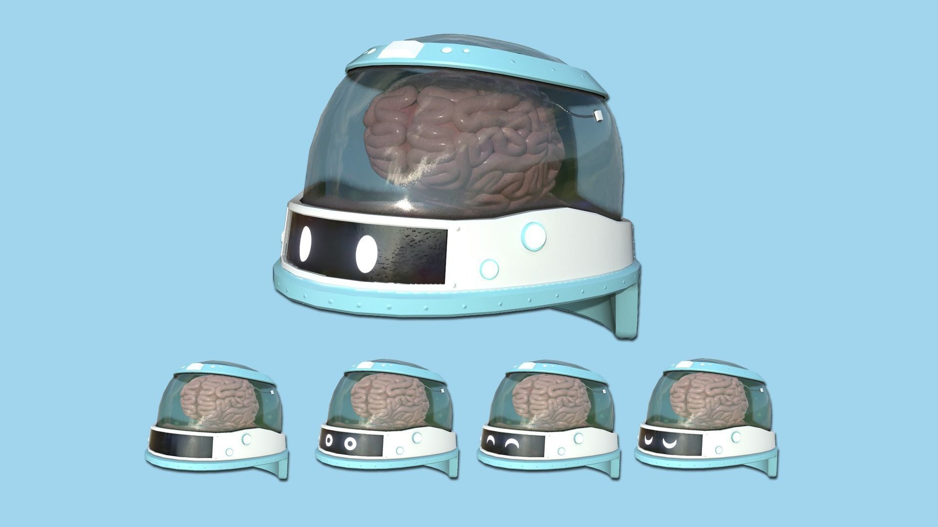 08 SciFi Brain Helmet Collection - Character Design Fashion _2