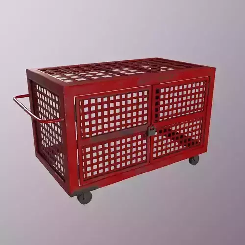 Storage Cart - PBR Game Ready - Low Poly 3D Model