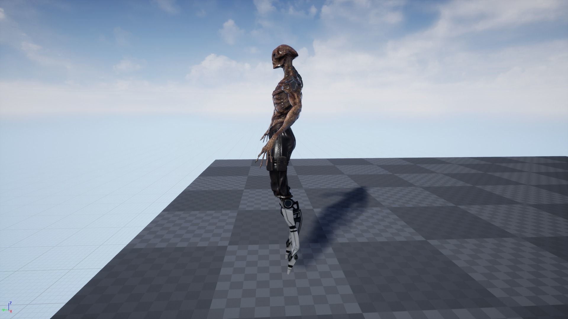 Alien humanoid Low-poly 3D model_17