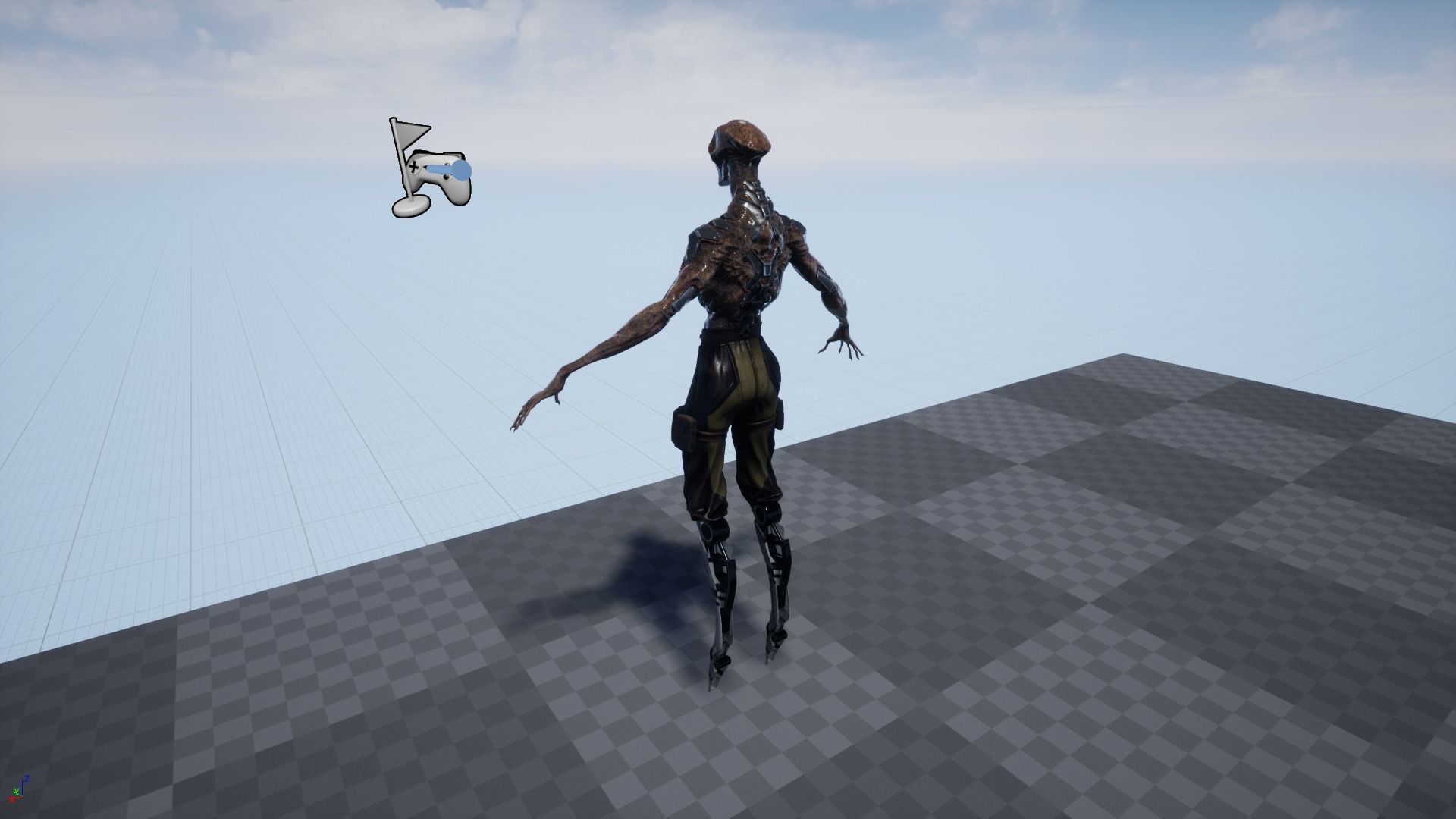 Alien humanoid Low-poly 3D model_15