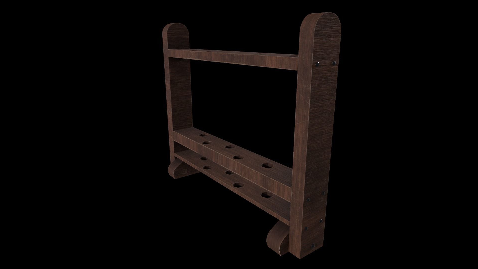 Old Mop Stand - PBR Game Ready - Low-poly 3D model Low-poly 3D model_2