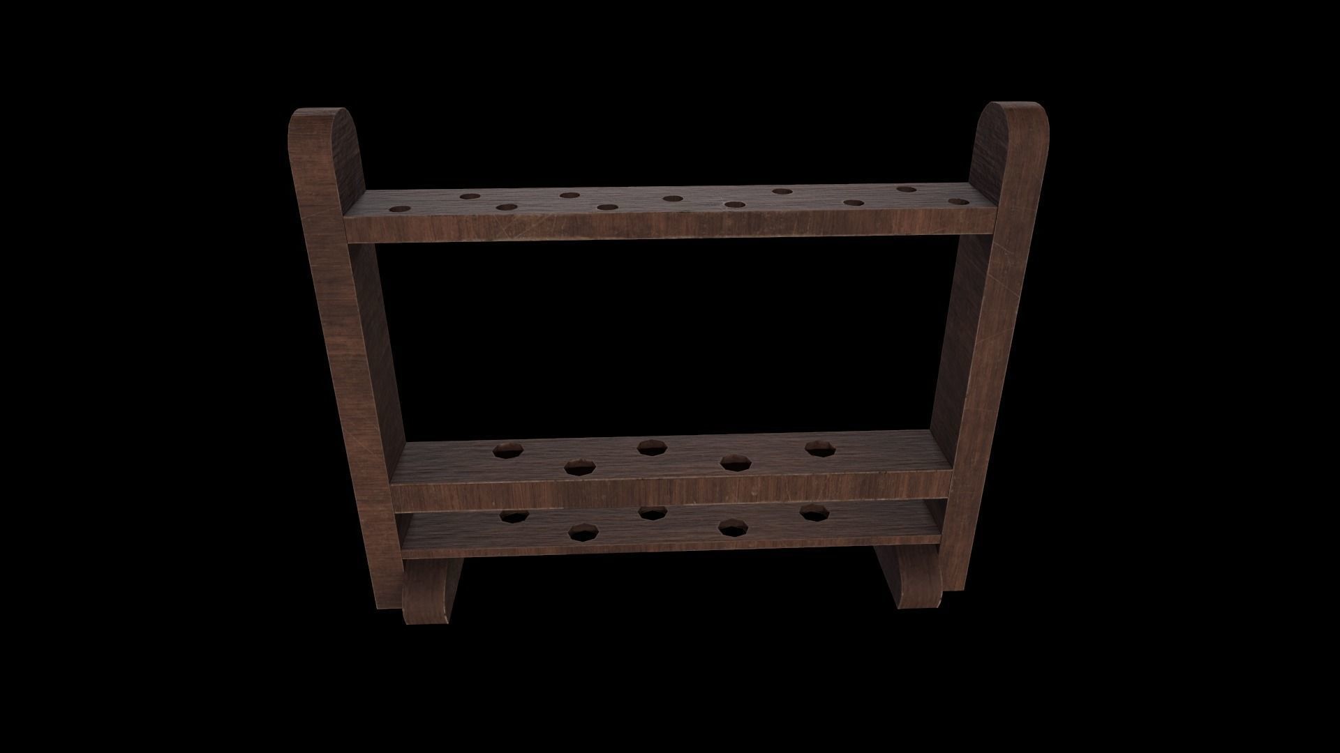 Old Mop Stand - PBR Game Ready - Low-poly 3D model Low-poly 3D model_1