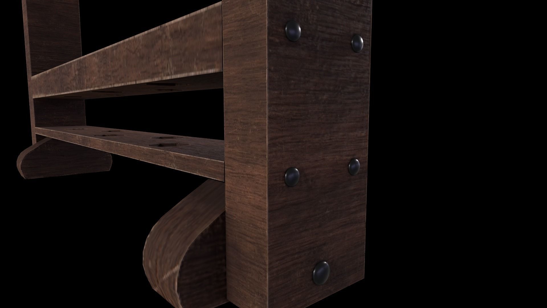 Old Mop Stand - PBR Game Ready - Low-poly 3D model Low-poly 3D model_5