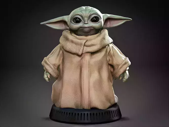 Grogu baby yoda statue 3D print model