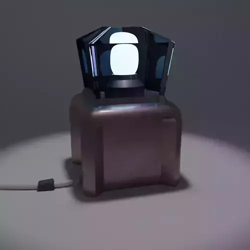 The nightlight in the bedroom 