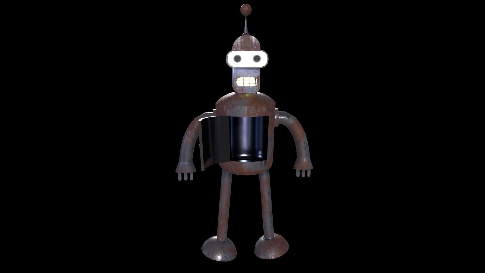 Robot Game ready - Low poly PBR 3D model Low-poly 3D model_7