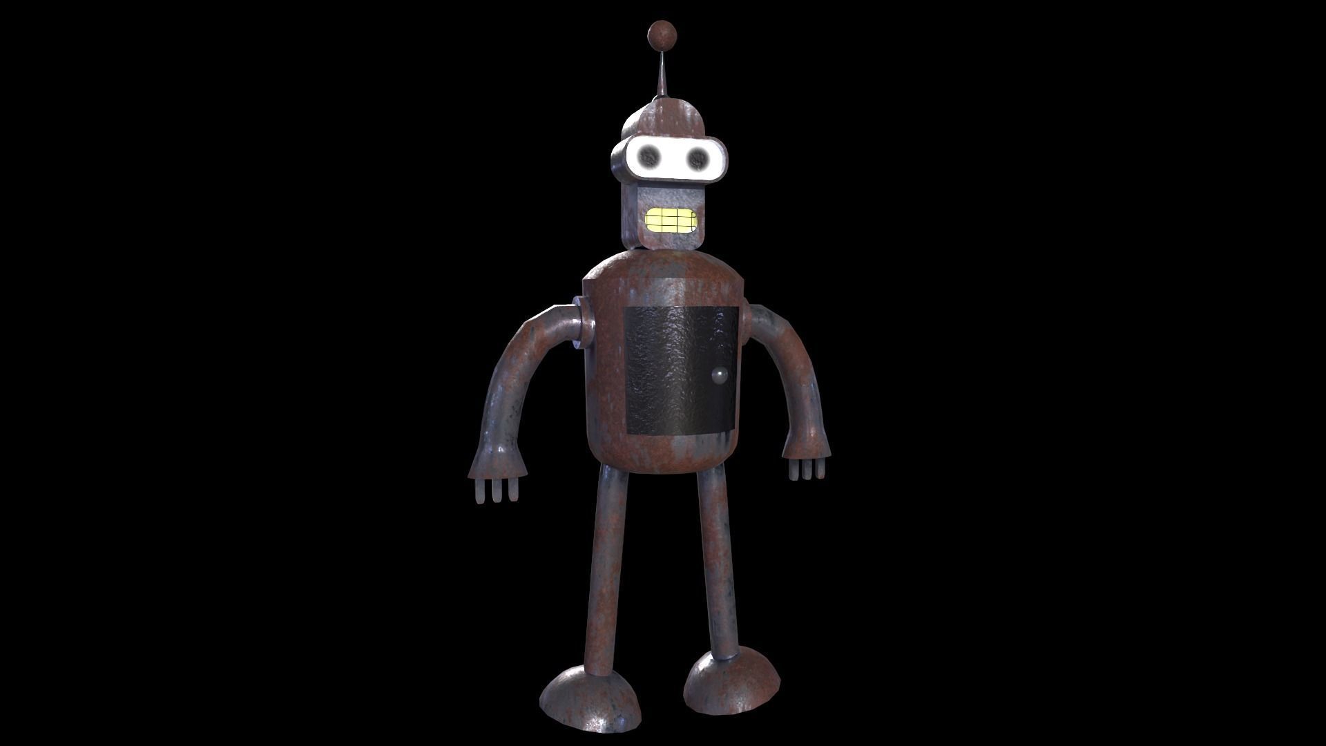 Robot Game ready - Low poly PBR 3D model Low-poly 3D model_1