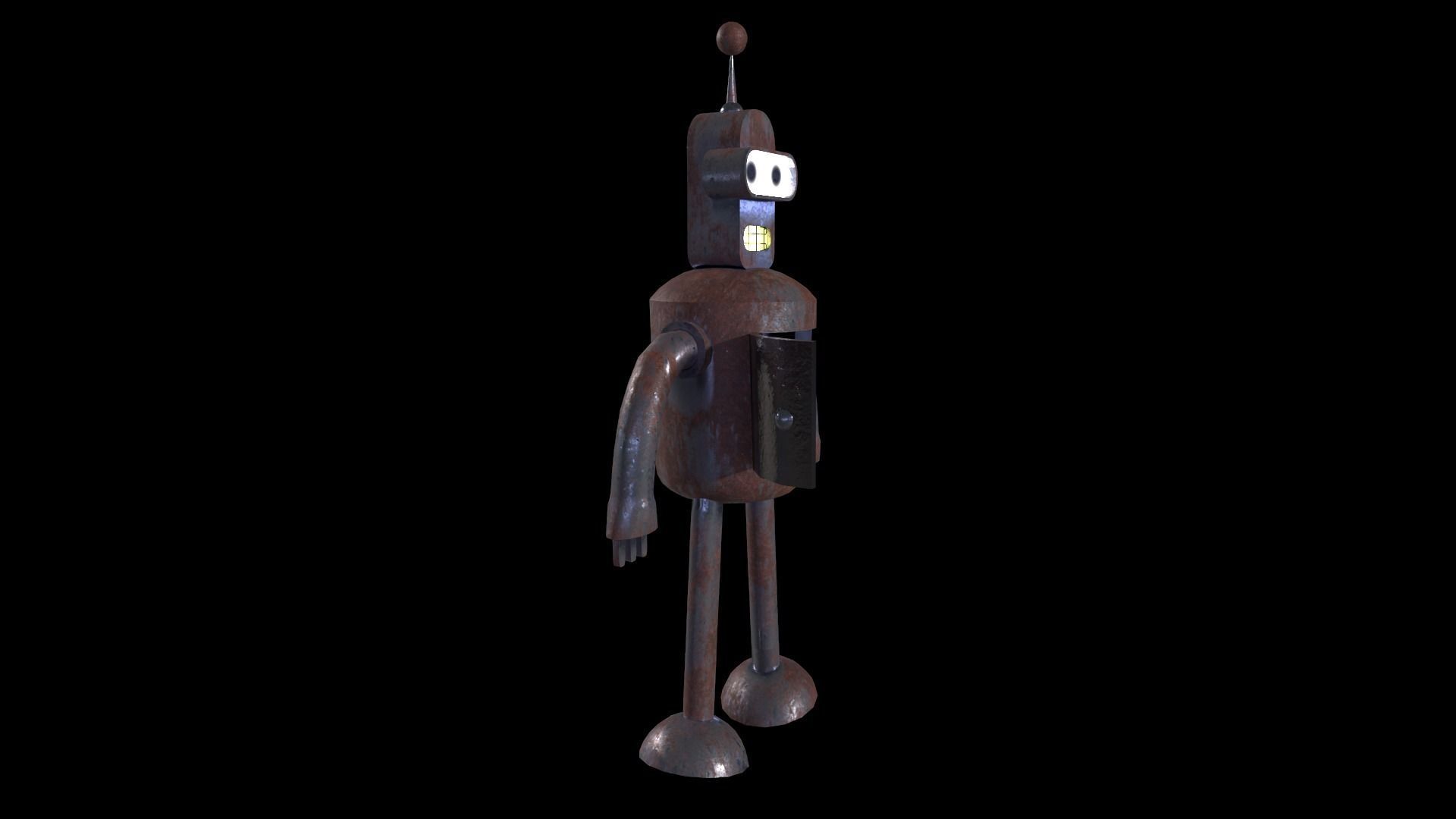 Robot Game ready - Low poly PBR 3D model Low-poly 3D model_8