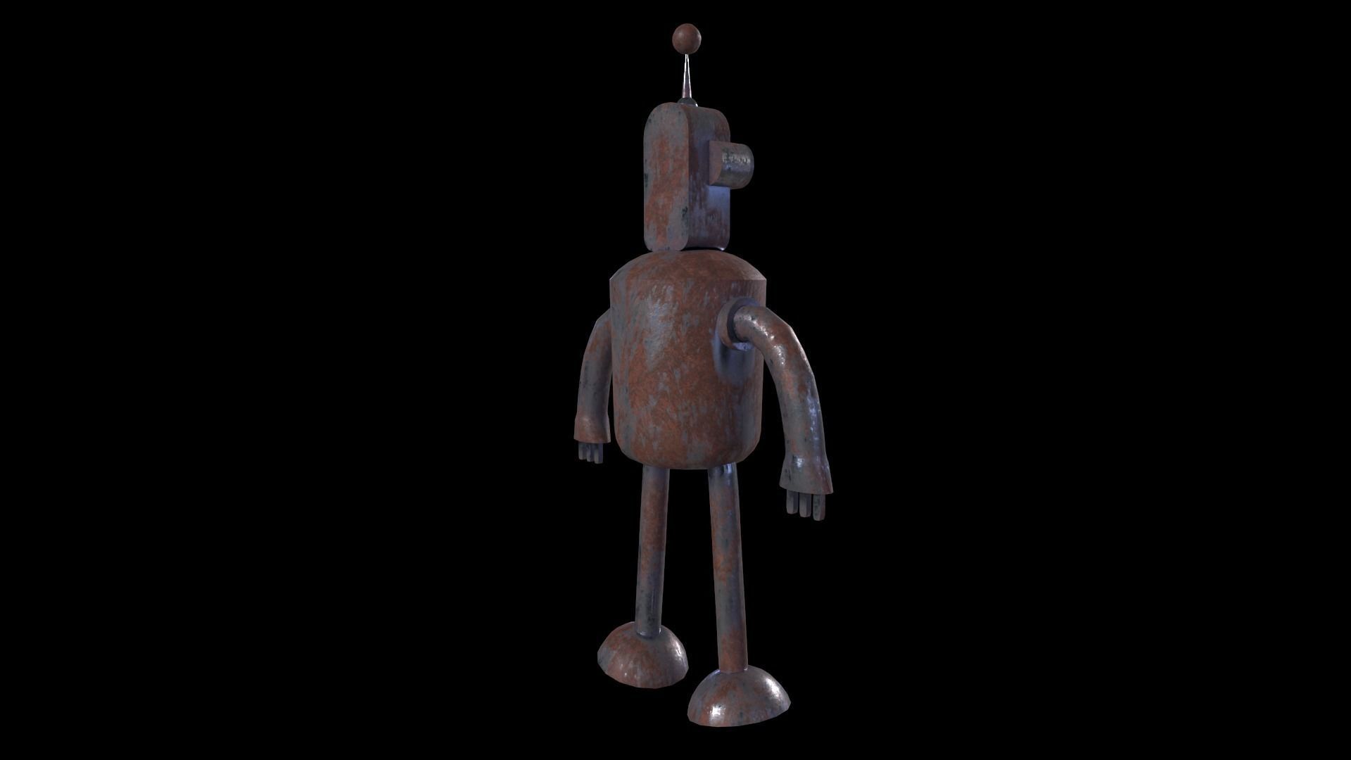 Robot Game ready - Low poly PBR 3D model Low-poly 3D model_4