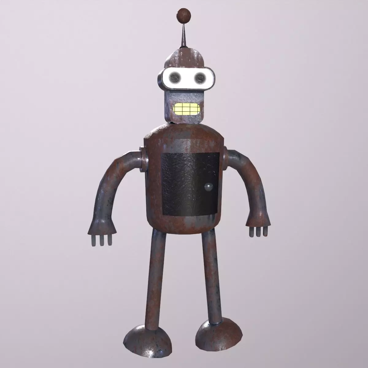 Robot Game ready - Low poly PBR 3D model Low-poly 3D model_0